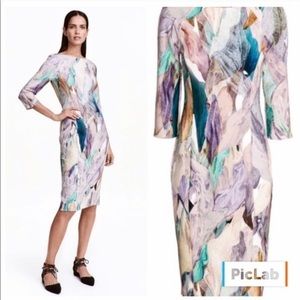 H&M Abstract Print Midi Dress